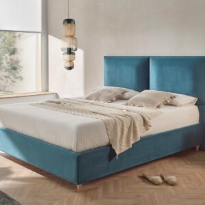 Cama canapé Vincci con cabezal tapizado y diseño moderno Cama canapé Vincci con cabezal tapizado y diseño de líneas rectas, elegante y confortable