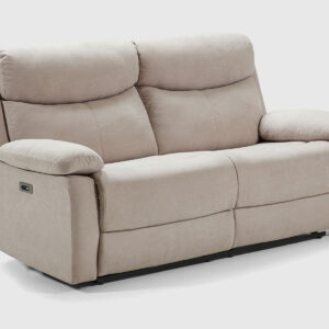 Sofá Galileo 3 plazas gris · diseño fijo con tapizado antimanchas Sofá Galileo de 3 plazas fijo en color gris con tapizado antimanchas y estructura de madera maciza