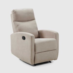 Sillón Tommy crema · relax y tapizado impermeable Sillón Tommy tapizado en color crema impermeable con mecanismo relax eléctrico o manual y estructura de madera maciza