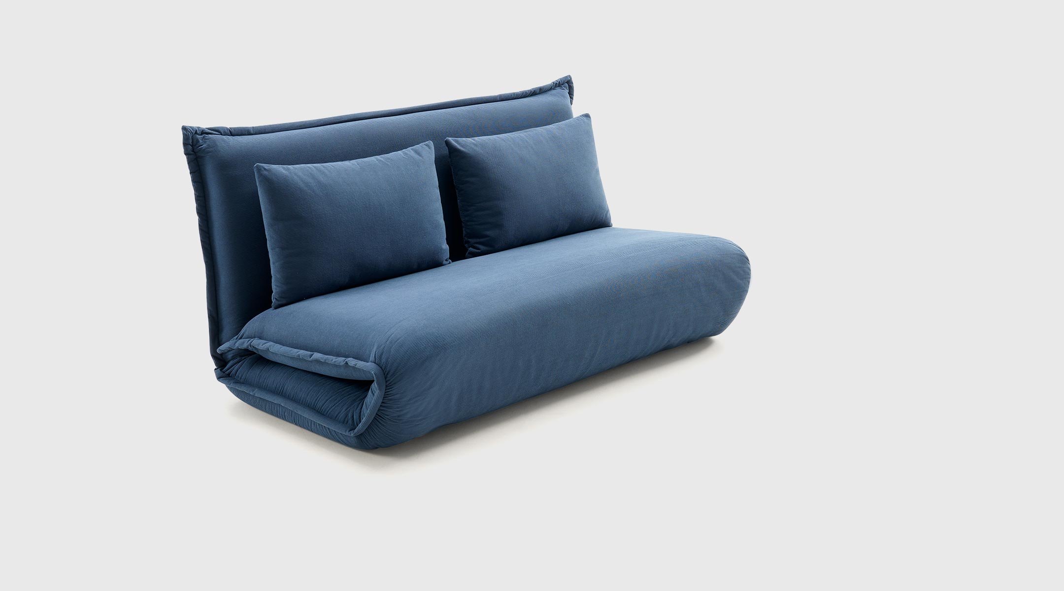 Sofá Cama North Azul | Mimma Gallery : Sofá cama articulado modelo North en color azul con diseño moderno de Mimma Gallery.