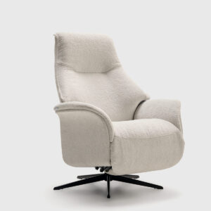 Sillón Dag Boggieshell · relax eléctrico y base giratoria Sillón Dag con relax eléctrico tapizado en tela Boggieshell y base giratoria en estrella