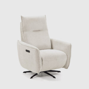 Sofá Moss beige · triple motorización y tapizado waterproof Sofá Moss beige con relax eléctrico, cabezales reclinables, función lumbar y tapizado waterproof