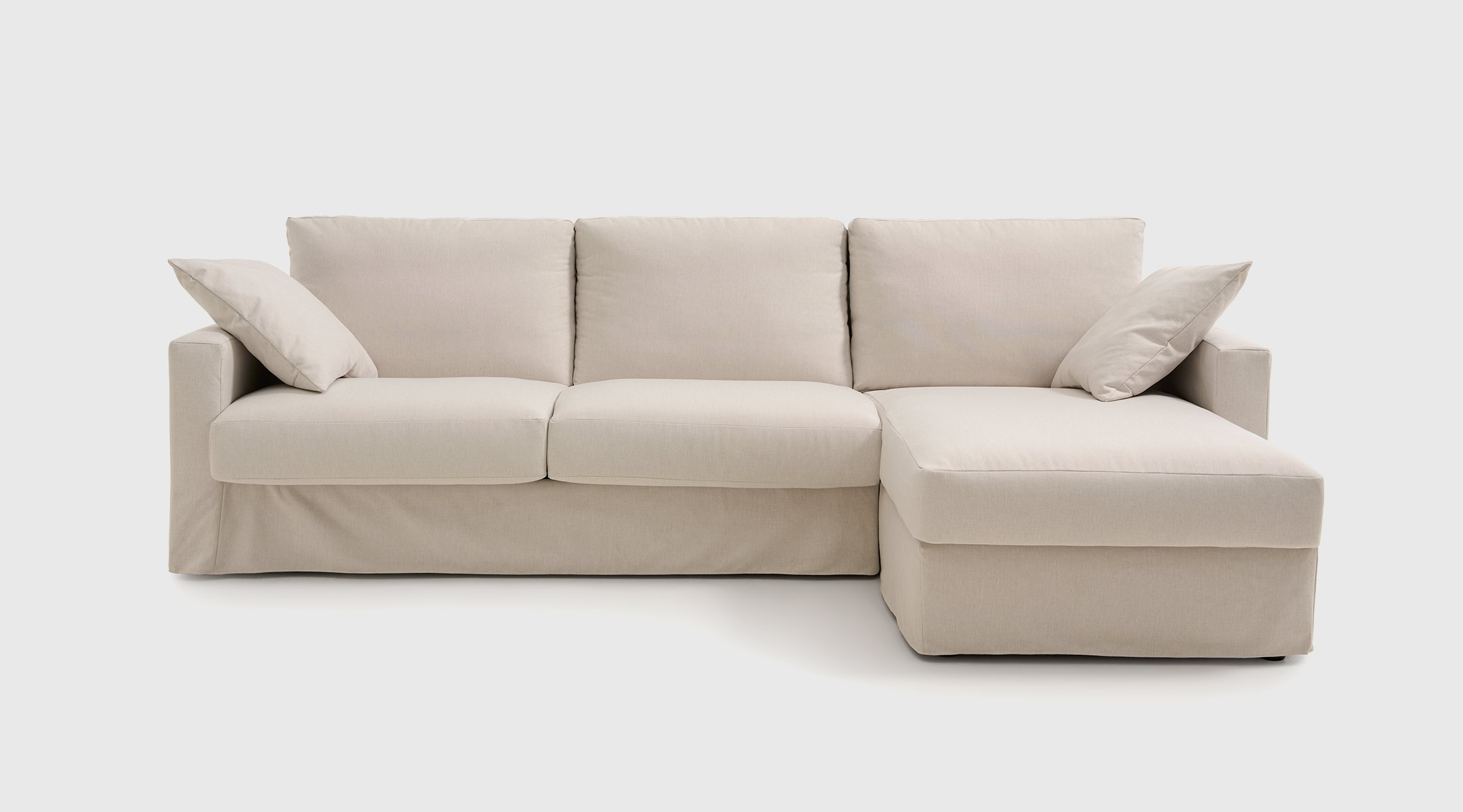Sofá Cama Jasper Gris | Sistema Italiano | Mimma Gallery Sofá cama gris modelo Jasper de Mimma Gallery con sistema de apertura italiano y colchón de 140x200 cm.