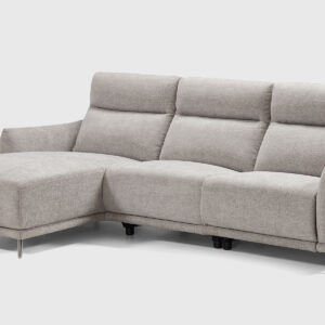 Sofá Dante gris chaise longue derecha · diseño equilibrado y cómodo Sofá Dante gris con chaise longue derecha y diseño de líneas limpias