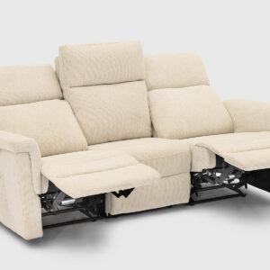 sofa-gioia-3plz-4 Sofá moderno Gioia beige compacto con relax eléctrico, brazos volados y diseño ligero