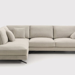 chaise-longue-lirio-blanco-dcha Sofá rincón terminal Lirio en color blanco, tejido Luce 02 antimanchas, formas curvas y respaldo ergonómico derecho.